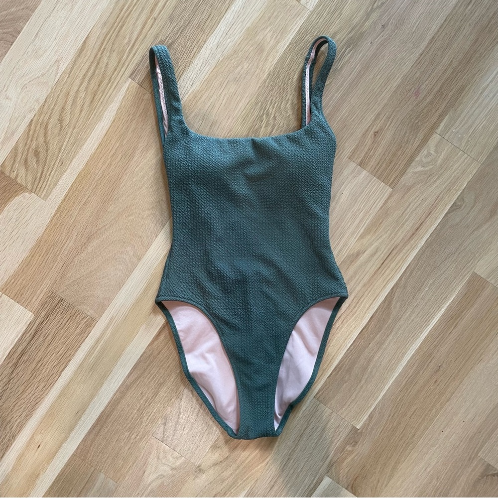 J. Crew Textured Squareneck One Piece